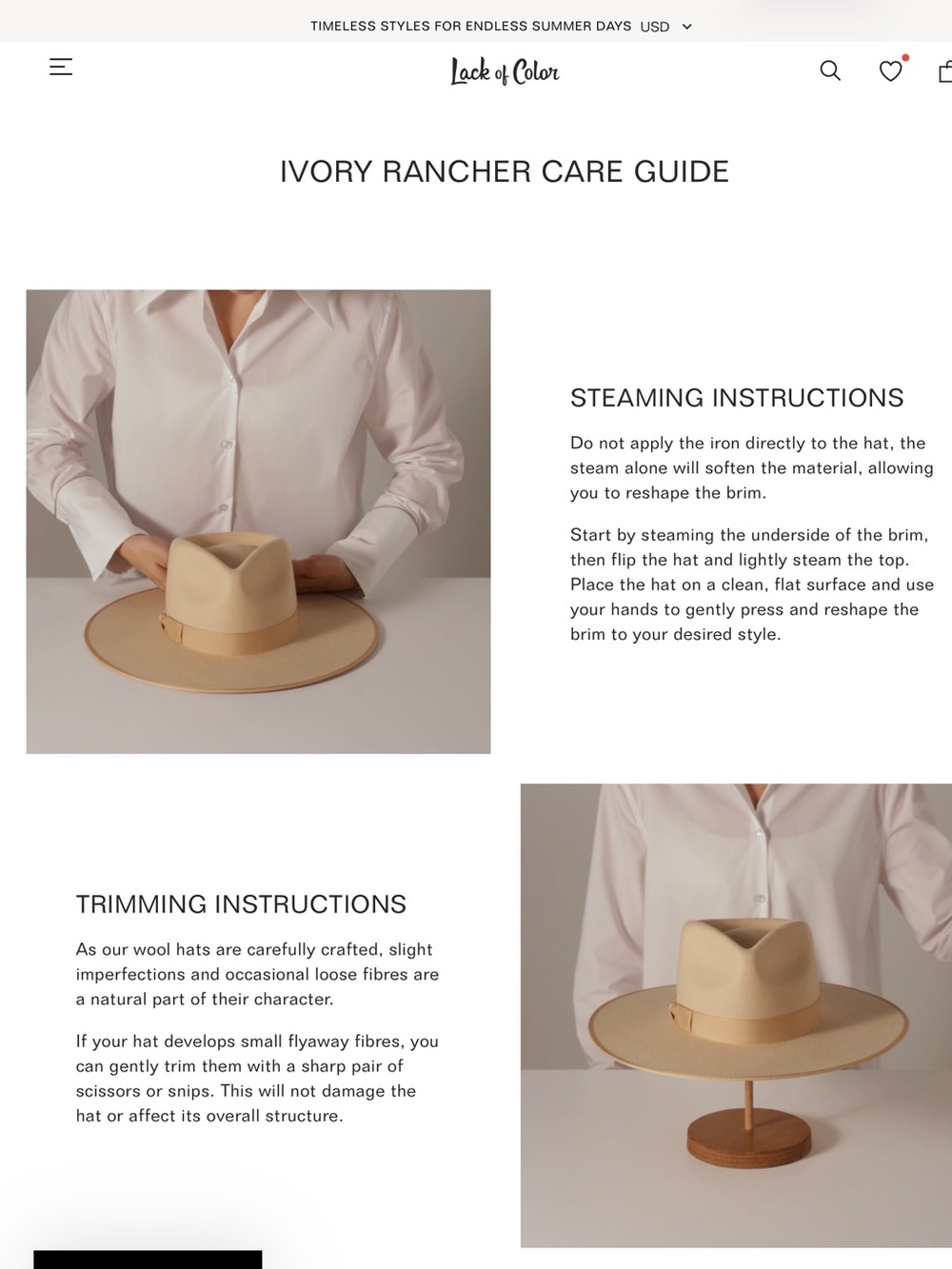 Lack Of Color Rancher Wool Hat in Stardust - Picture 17 of 17